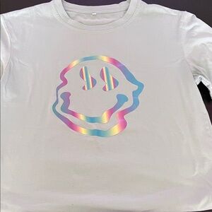 Rainbow Smiley Face T-Shirt- Small